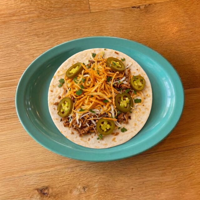 BBQ Pulled Pork Taco.