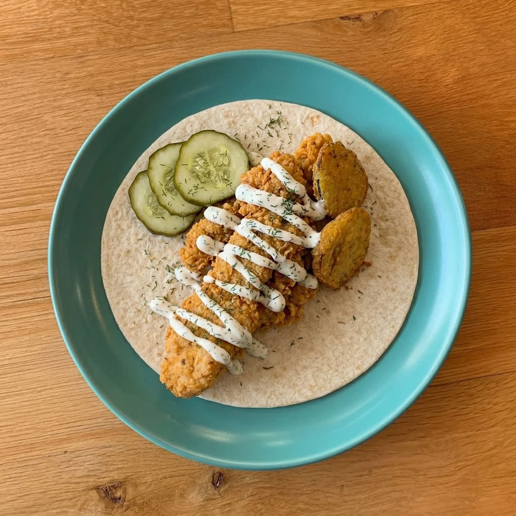 Fried Chicken Dilly Taco.
