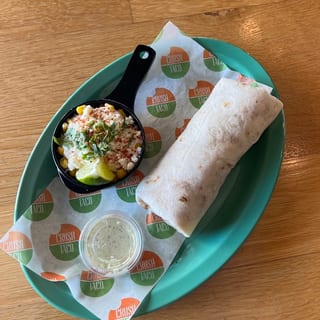 Queso Chicken Burrito Combo