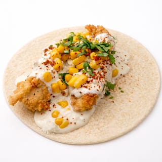 Fried Chicken Elote Taco